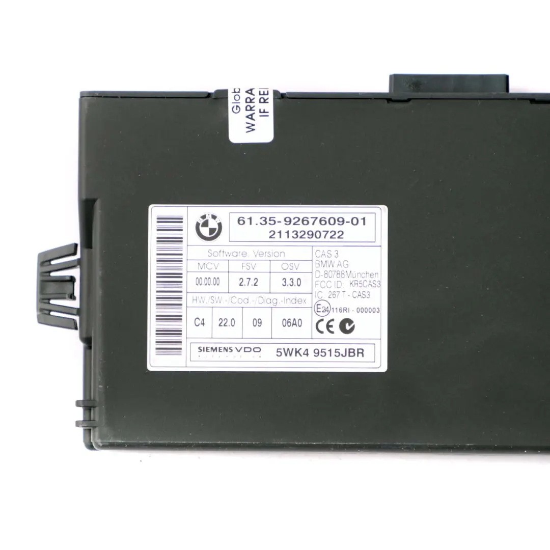 Mini R55 R56 LCI R60 Cooper N16 1.6 122HP Engine ECU Kit DME CAS3 + Key - SKU 7627520-2 - Part number 7627520