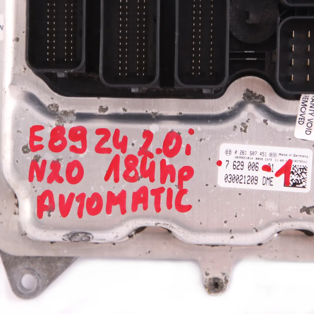BMW Z4 E89 20i N20 184HP ECU Engine Unit Kit DME CAS3 + Key Automatic - SKU 7629006-1 - Part number 7629006