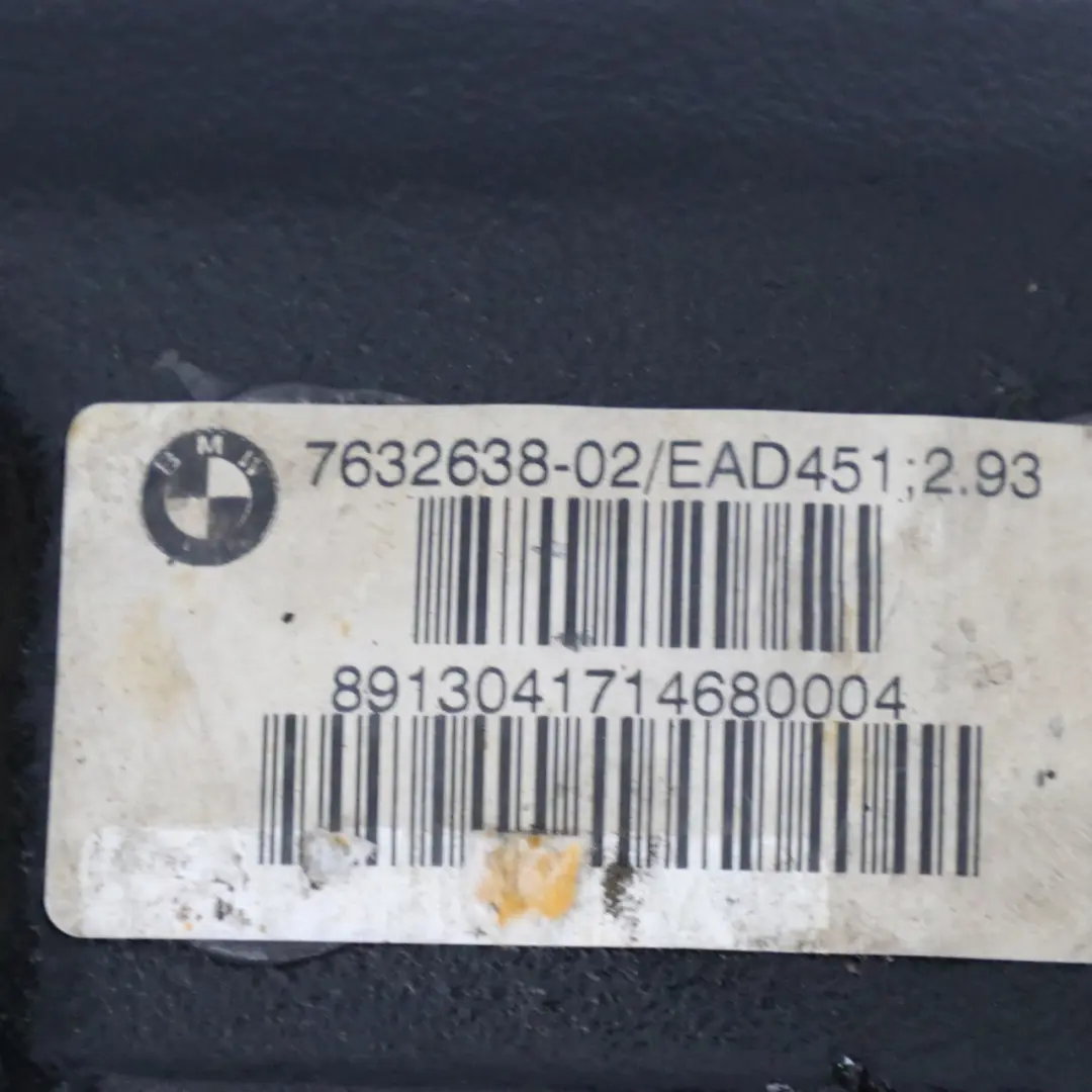 N47N Rear Axle Differential Diff Ratio 2,93 7632638 WARRANTY to BMW X1 E84 with Part number 7632639 BMW X1 E84 N47N Rear Axle Differential Diff Ratio 2,93 7632638 WARRANTY - SKU 7632639 - Part number 7632639