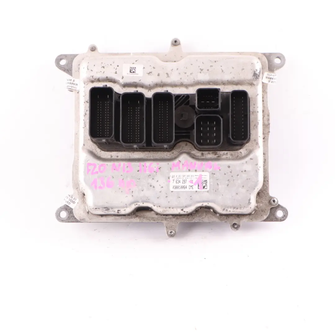 Control Unit ECU Kit DME FEM Key Lock to BMW F20 F30 116i 316i N13 Engine with Part number 7634297 BMW F20 F30 116i 316i N13 Engine Control Unit ECU Kit DME FEM Key Lock - SKU 7634297-1 - Part number 7634297