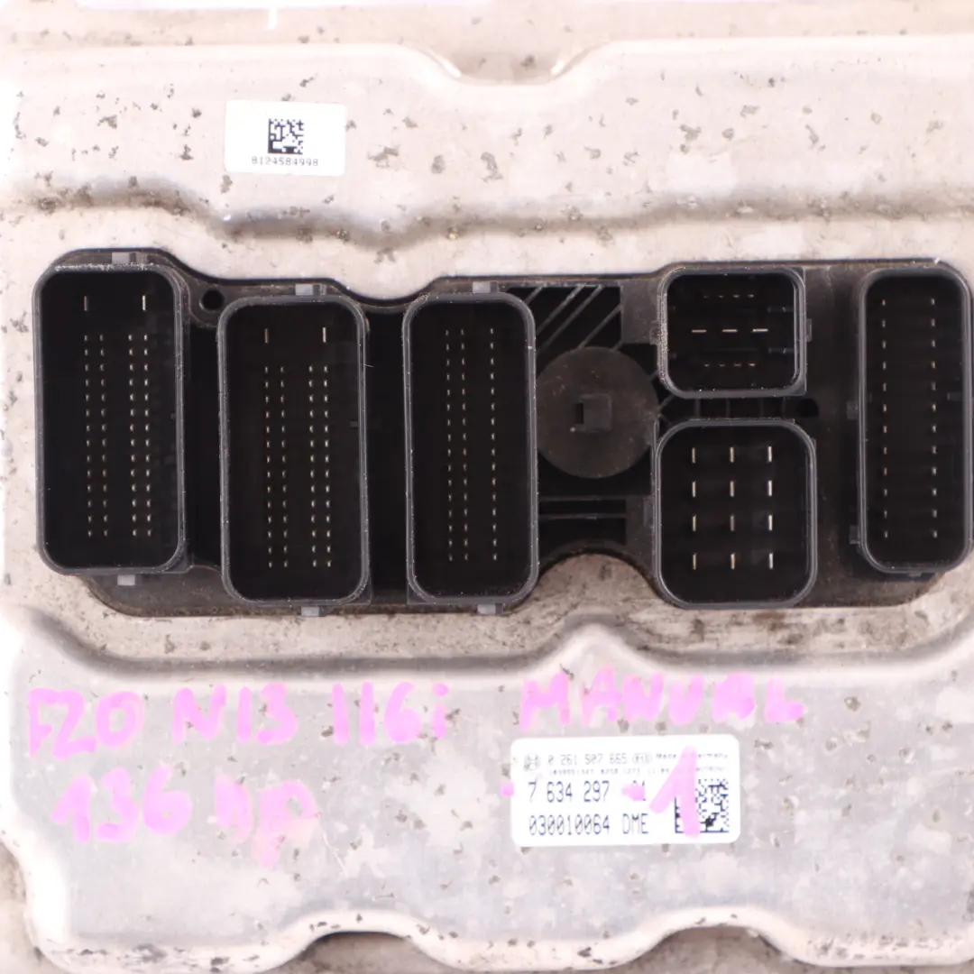 Control Unit ECU Kit DME FEM Key Lock to BMW F20 F30 116i 316i N13 Engine with Part number 7634297 BMW F20 F30 116i 316i N13 Engine Control Unit ECU Kit DME FEM Key Lock - SKU 7634297-1 - Part number 7634297