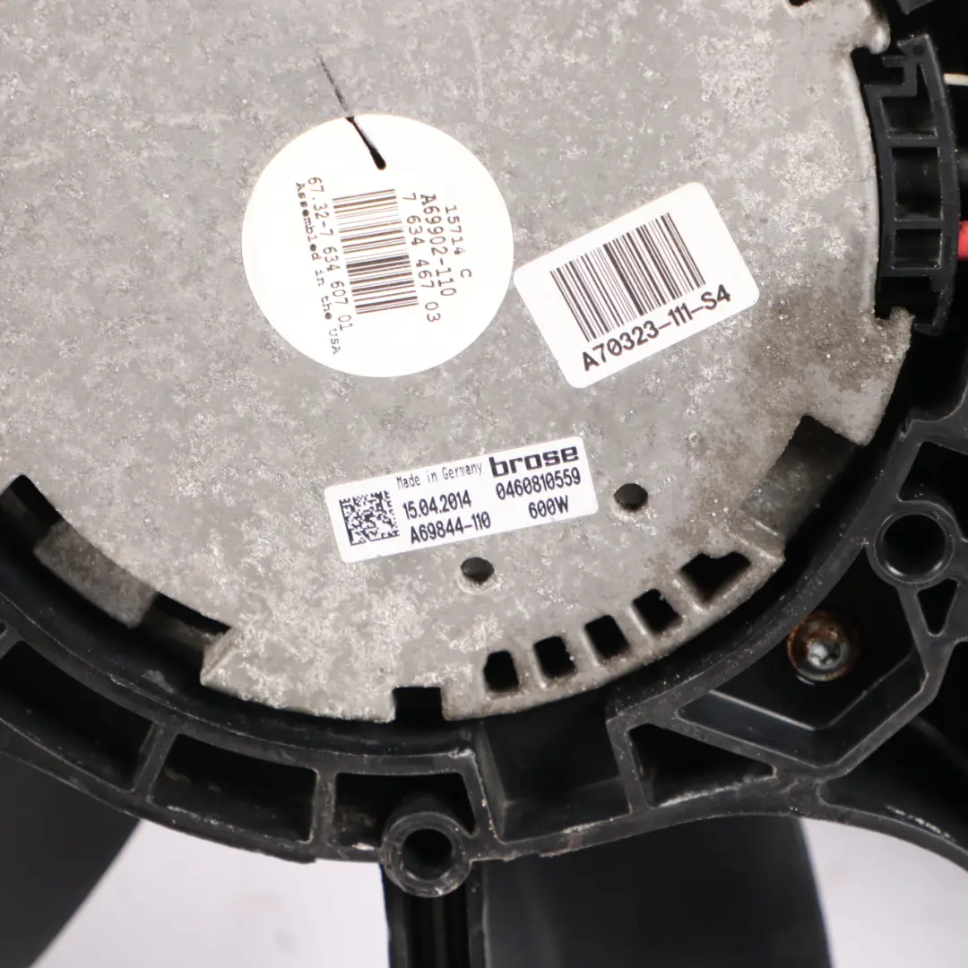  Ventola radiatore BMW X5 F15 X6 F16 Ventola raffreddamento motore 600W - SKU 7634467 - Numero di parte 7634467