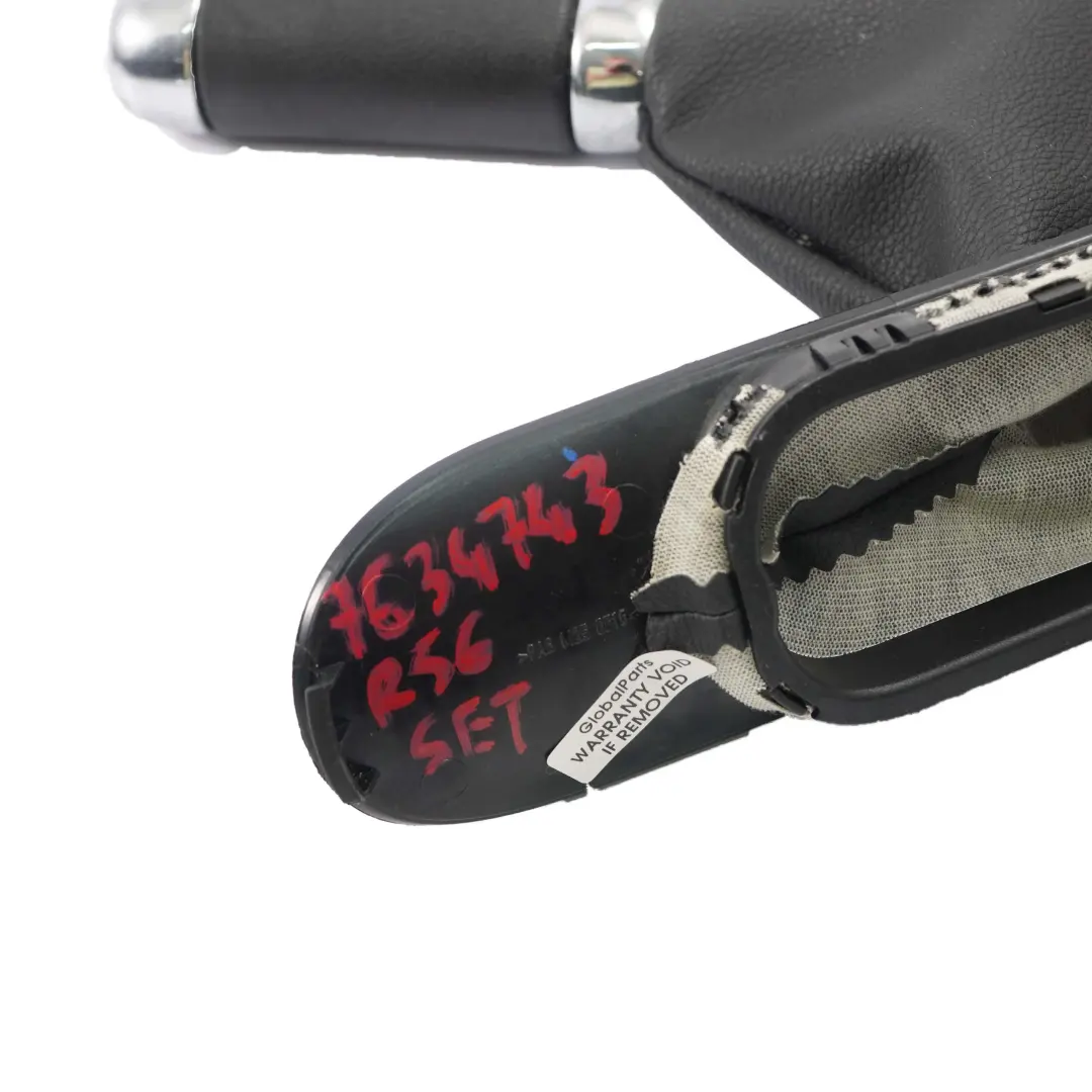 Mini R56 LCI Schaltknopf Leder Handbremse Abdeckung 6-Gang Chrom London 2012 - SKU 7634743 - Teilenummer 7634743