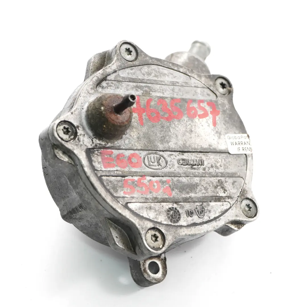 Vacuum Pump BMW E60 E61 E63 E65 E53 Petrol Engine N62 N62N to with Part number 7635657 Vacuum Pump BMW E60 E61 E63 E65 E53 Petrol Engine N62 N62N - SKU 7635657 - Part number 7635657