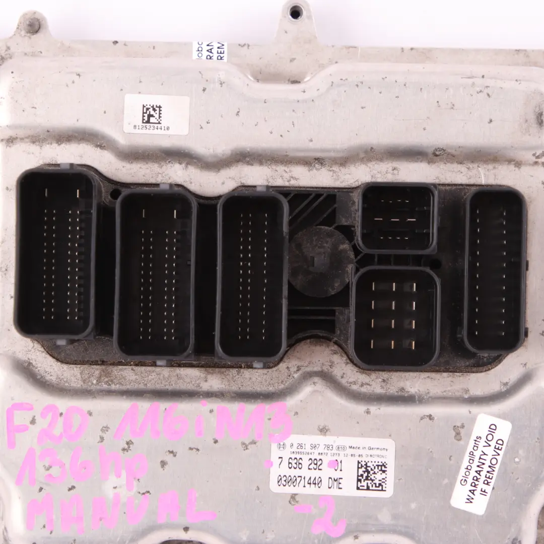 BMW F20 F30 116i 316i N13 136HP Engine ECU KIT DME + FEM + Key + Lock - SKU 7636292-2 - Part number 7636292