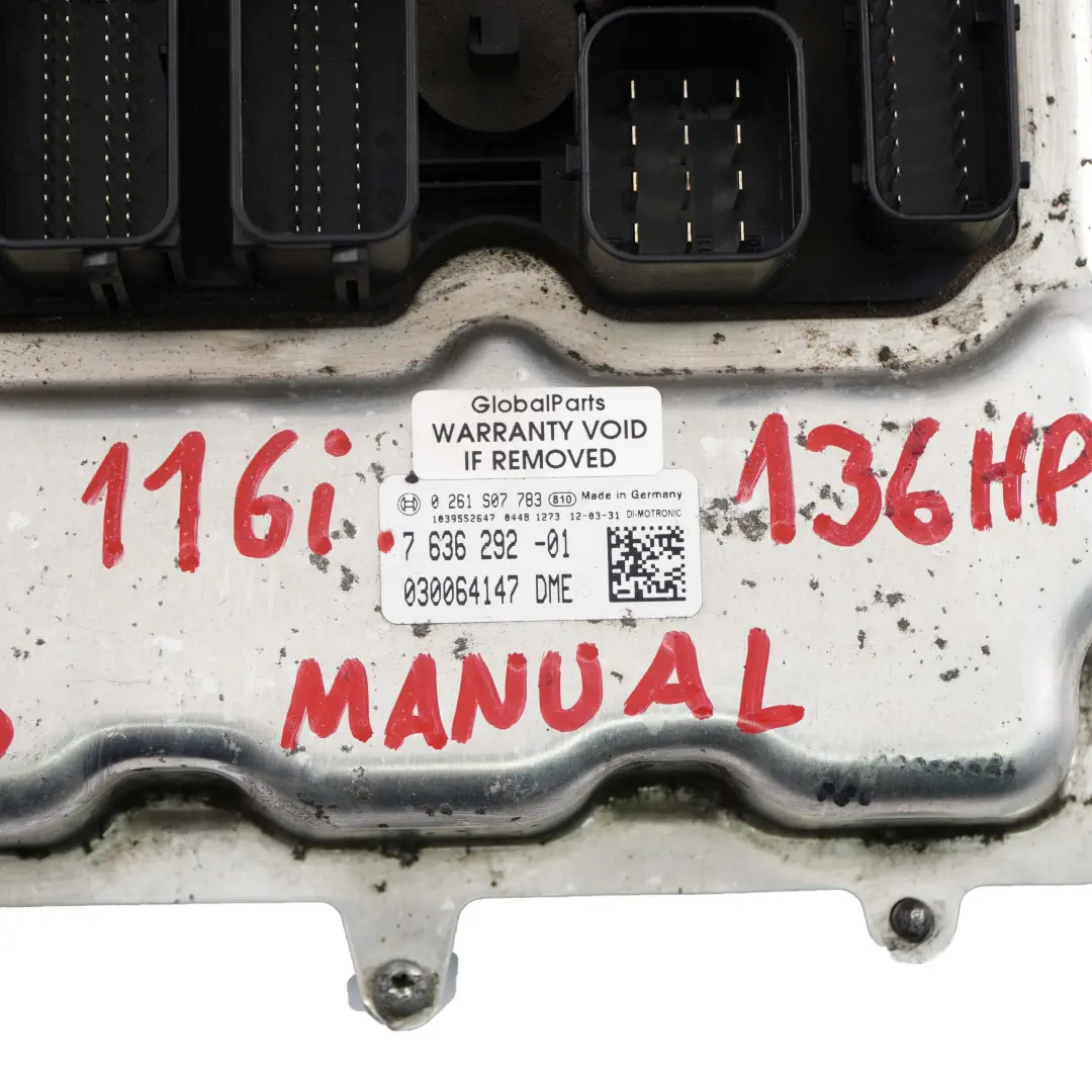 BMW F20 F30 116i 316i N13 136HP Engine Control Unit ECU DME Automatic - SKU 7636292-3 - Part number 7636292