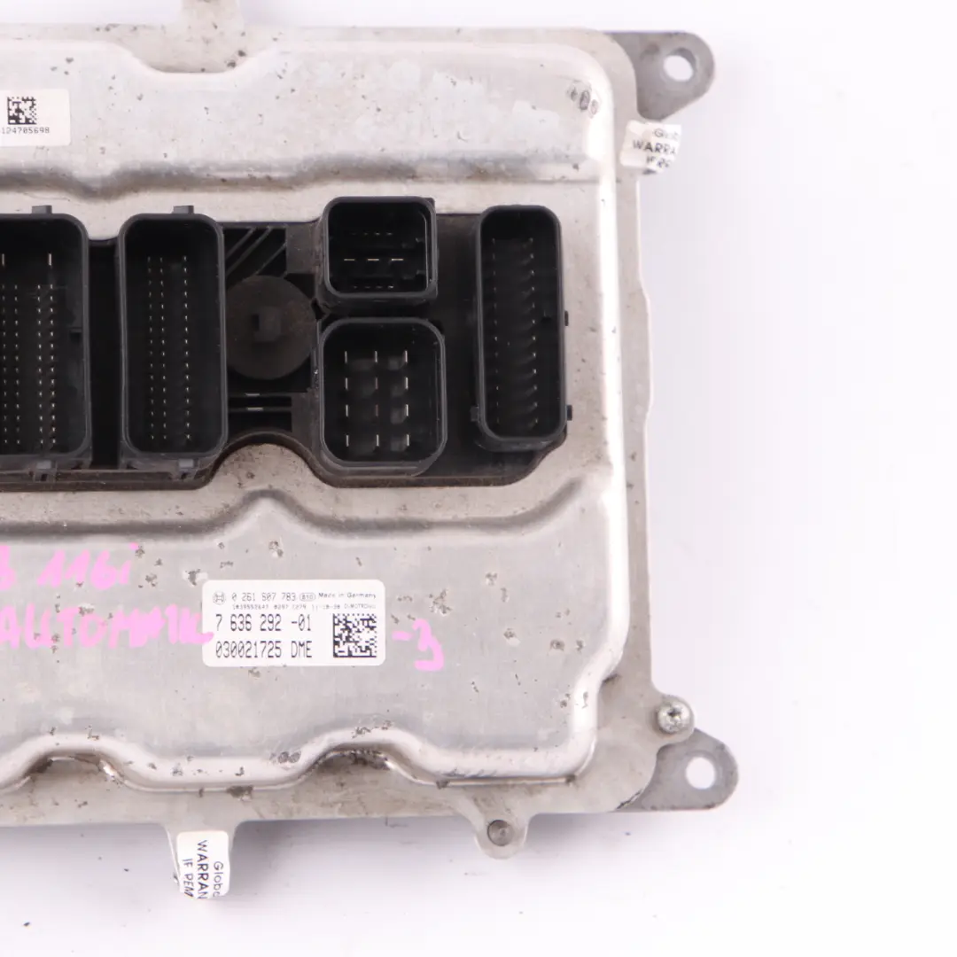 136HP Engine Control Unit ECU DME Automatic to BMW F20 F30 116i 316i N13 with Part number 7636292 BMW F20 F30 116i 316i N13 136HP Engine Control Unit ECU DME Automatic - SKU 7636292-3 - Part number 7636292