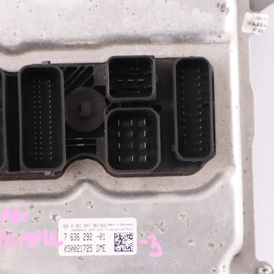 BMW F20 F30 116i 316i N13 136HP Engine Control Unit ECU DME Automatic - SKU 7636292-3 - Part number 7636292