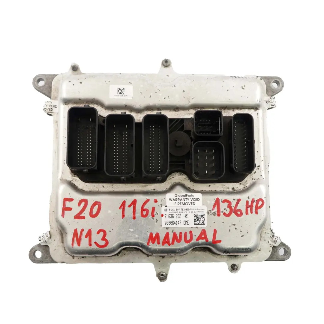 Sterownik Komputer Silnika ECU DME do BMW F20 116i N13 o numerze 7636292 BMW F20 116i N13 Sterownik Komputer Silnika ECU DME - SKU 7636292 - Numer Części 7636292