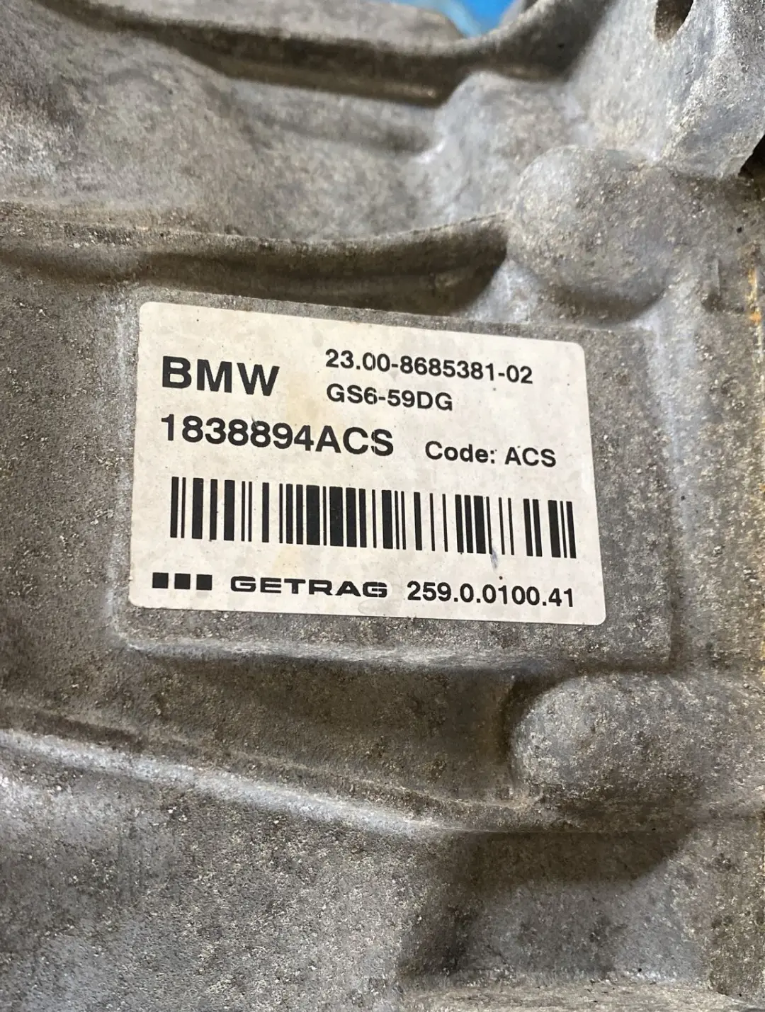 B37 B47 Schalt Getriebe GS6-59DG BFR GARANTIE für Mini Cooper D F54 F55 F56 mit Teilenummer 7638378 Mini Cooper D F54 F55 F56 B37 B47 Schalt Getriebe GS6-59DG BFR GARANTIE - SKU 7638378 - Teilenummer 7638378