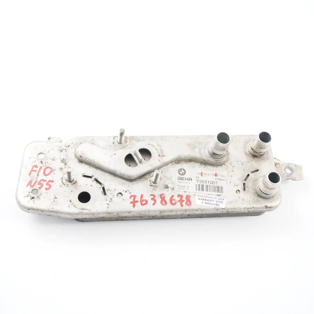 Intercambiador Calor Refrigerador Aceite Automática para BMW F01 F07 F10 F11 con número de pieza 7638678 BMW F01 F07 F10 F11 Intercambiador Calor Refrigerador Aceite Automática - SKU 7638678 - Número de pieza 7638678