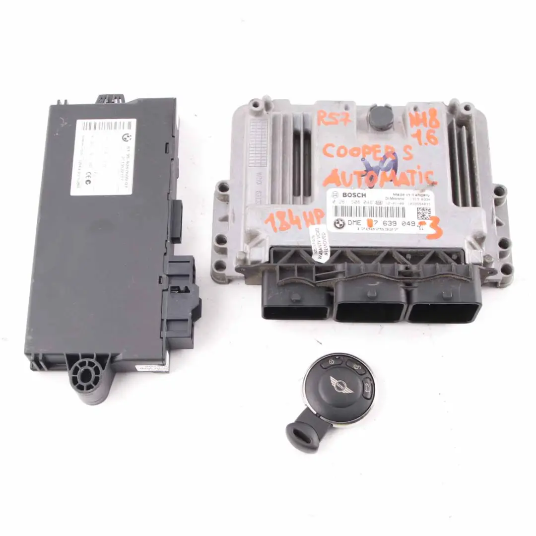 Control Unit ECU Kit DME CAS 3 Key to Mini Cooper S R56 LCI N18 1.6 Engine with Part number 7639049 Mini Cooper S R56 LCI N18 1.6 Engine Control Unit ECU Kit DME CAS 3 Key - SKU 7639049-3 - Part number 7639049