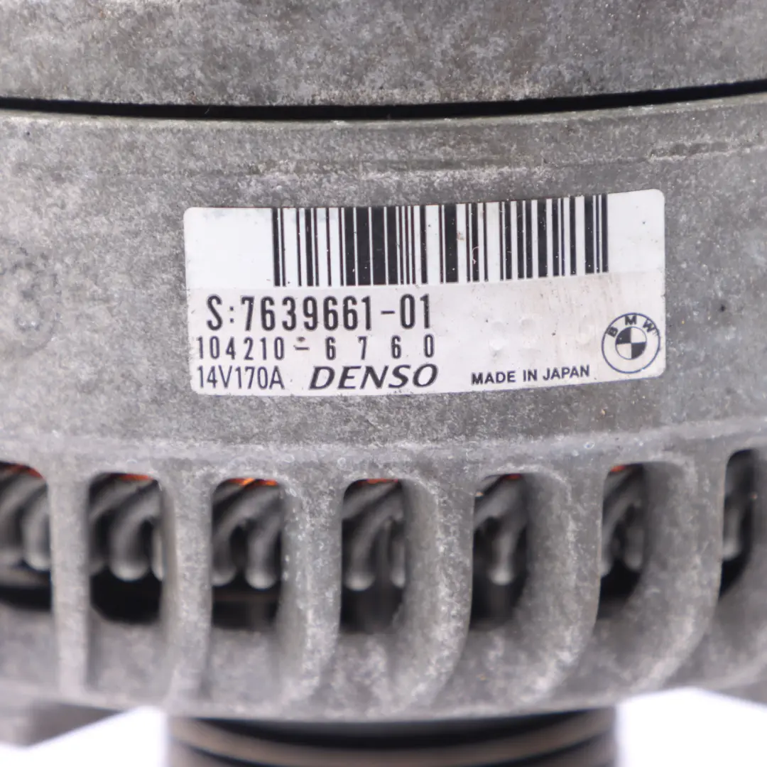  Lichtmaschine BMW F20 Benziner N55 Motor Lichtmaschine Denso 170A - SKU 7639661 - Teilenummer 7638337