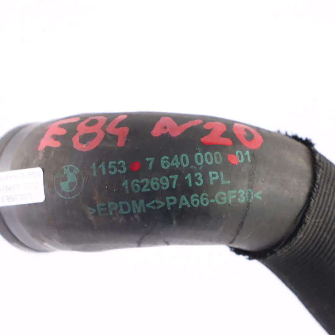 Tuyau de refroidissement BMW E84 N20 Tuyau échangeur de chaleur essence pour à propos du numéro de pièce 7640000 Tuyau de refroidissement BMW E84 N20 Tuyau échangeur de chaleur essence - SKU 7640000 - Numéro de pièce 7640000