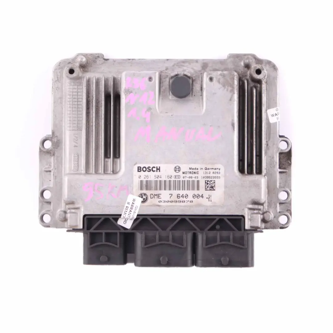 Mini One R55 R56 Benzina N12 1.4 95HP Motore ECU DME CAS3 Manuale Chiave - SKU 7640004-9 - Numero di parte 7640004