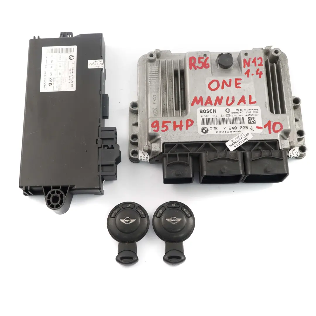 95HP Unite de Commande de Base Dme + CAS3 +Cle pour Mini One R55 R56 N12 1.4 à propos du numéro de pièce 7640005 Mini One R55 R56 N12 1.4 95HP Unite de Commande de Base Dme + CAS3 +Cle - SKU 7640005-10 - Numéro de pièce 7640005