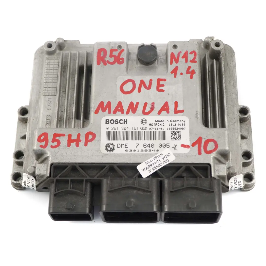 Mini One R55 R56 N12 1.4 95HP Unite de Commande de Base Dme + CAS3 +Cle - SKU 7640005-10 - Numéro de pièce 7640005