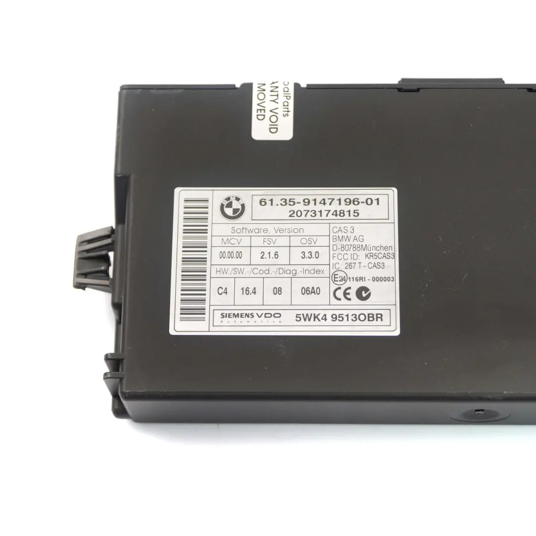 Mini One R55 R56 N12 1.4 95HP Unite de Commande de Base Dme + CAS3 +Cle - SKU 7640005-10 - Numéro de pièce 7640005