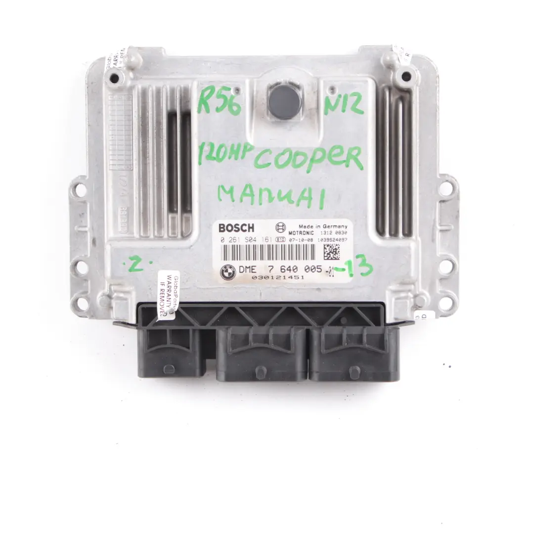 Mini Cooper R55 R56 N12 1.6 120HP Engine Unit ECU Kit DME CAS3 2 Keys - SKU 7640005-13 - Part number 7640005