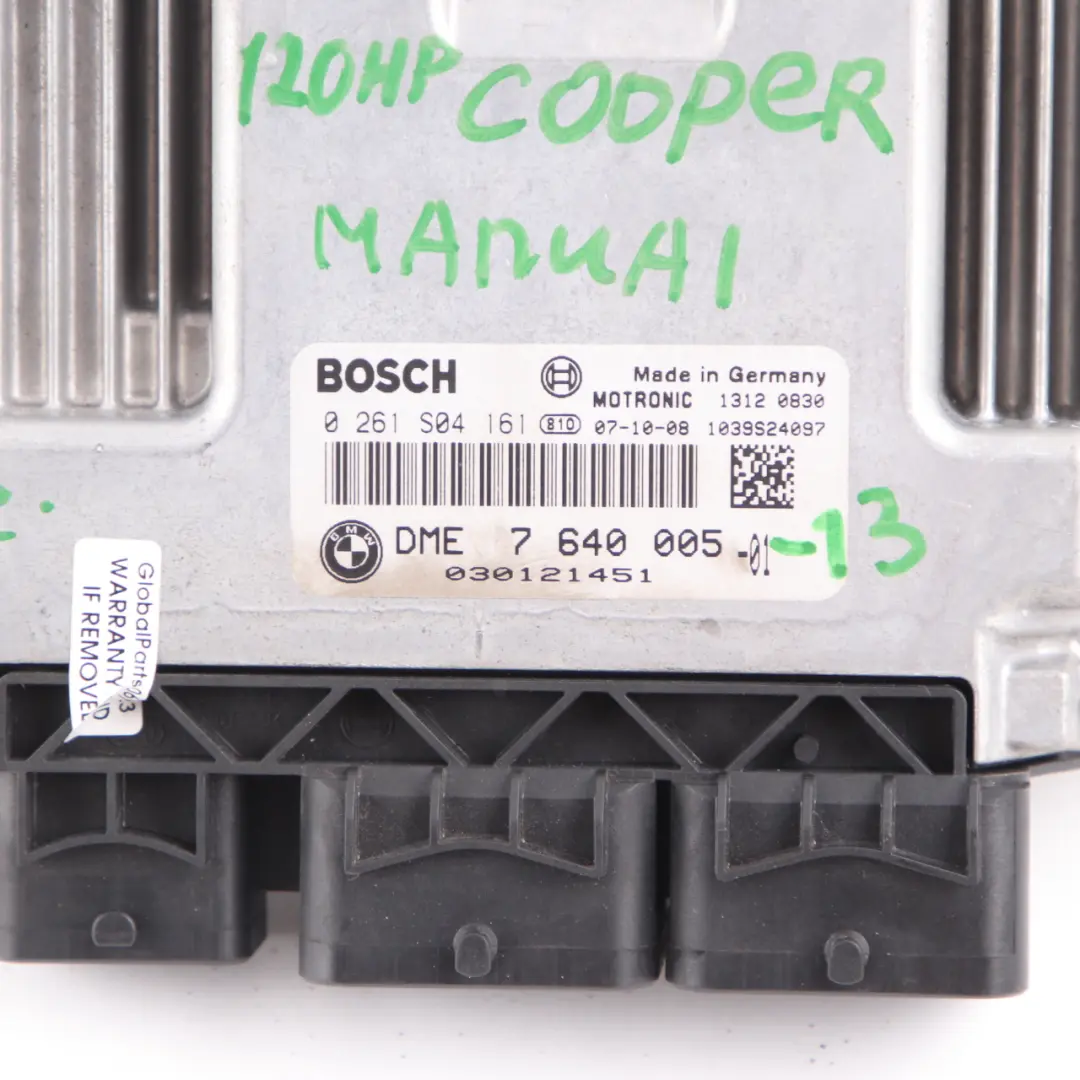 Mini Cooper R55 R56 N12 1.6 120HP Engine Unit ECU Kit DME CAS3 2 Keys - SKU 7640005-13 - Part number 7640005