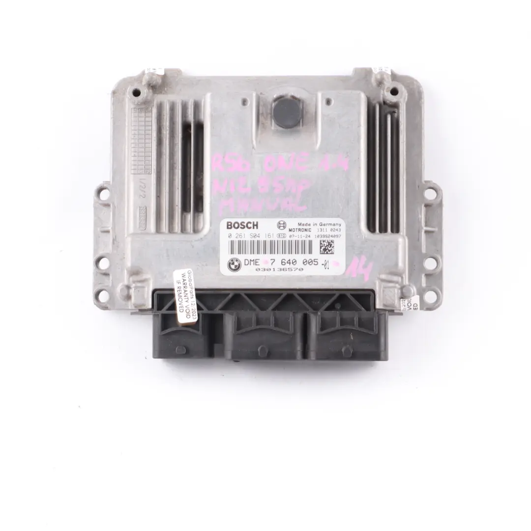 95HP Engine Control Unit ECU DME to Mini One R55 R56 R57 Petrol N12 1.4 with Part number 7640005 Mini One R55 R56 R57 Petrol N12 1.4 95HP Engine Control Unit ECU DME - SKU 7640005-14 - Part number 7640005