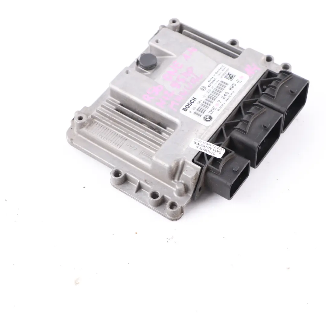 95HP Engine Control Unit ECU DME to Mini One R55 R56 R57 Petrol N12 1.4 with Part number 7640005 Mini One R55 R56 R57 Petrol N12 1.4 95HP Engine Control Unit ECU DME - SKU 7640005-14 - Part number 7640005