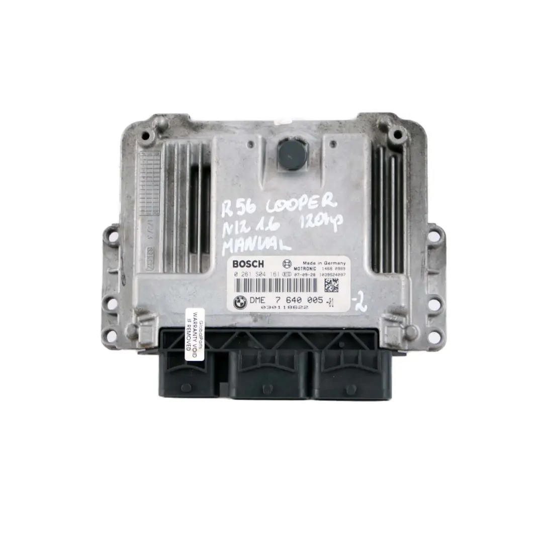 Ordinateur de Bord DME ECU MEV172 pour Mini Cooper R55 R56 R57 N12 à propos du numéro de pièce 7640005 Mini Cooper R55 R56 R57 N12 Ordinateur de Bord DME ECU MEV172 - SKU 7640005-2 - Numéro de pièce 7640005