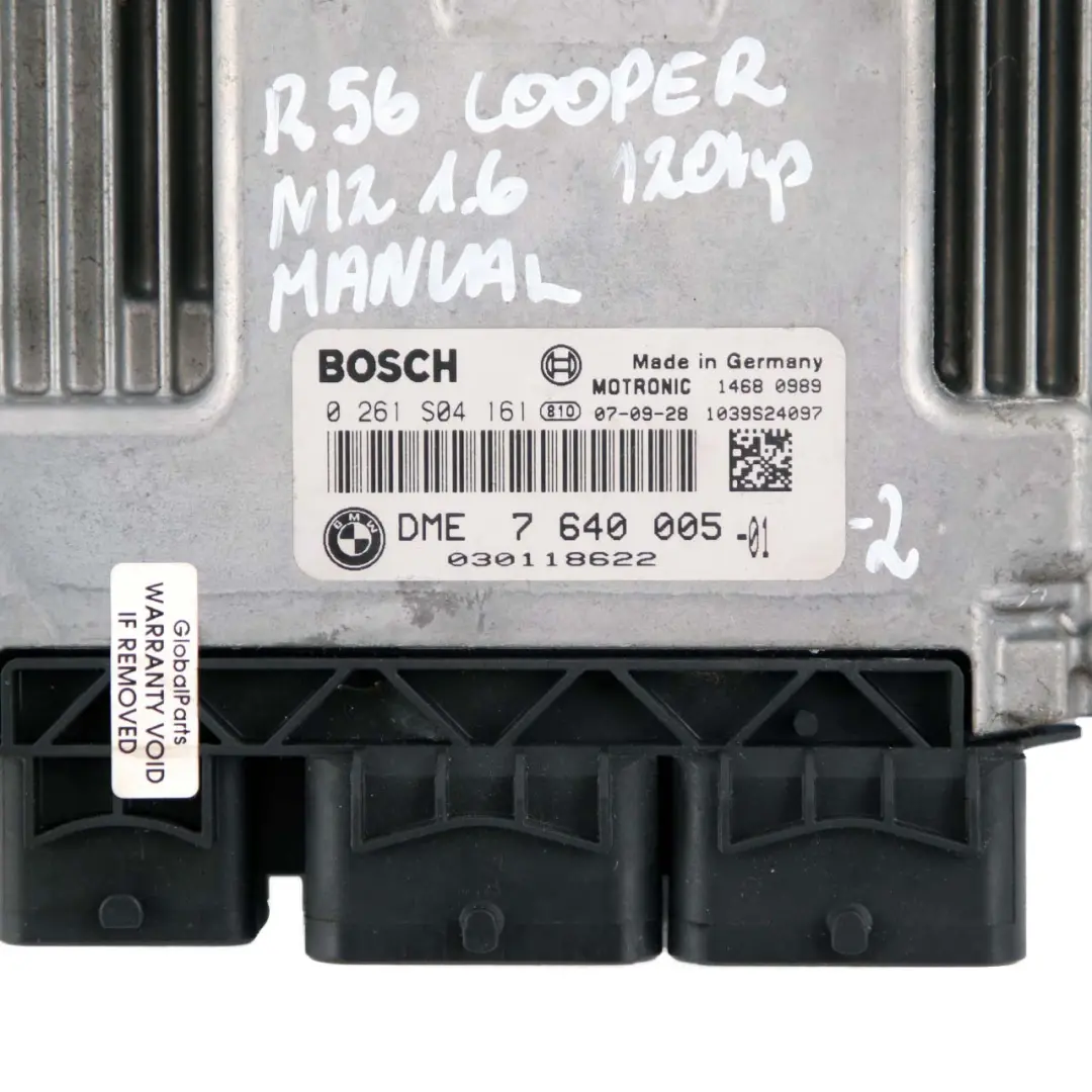 Ordinateur de Bord DME ECU MEV172 pour Mini Cooper R55 R56 R57 N12 à propos du numéro de pièce 7640005 Mini Cooper R55 R56 R57 N12 Ordinateur de Bord DME ECU MEV172 - SKU 7640005-2 - Numéro de pièce 7640005