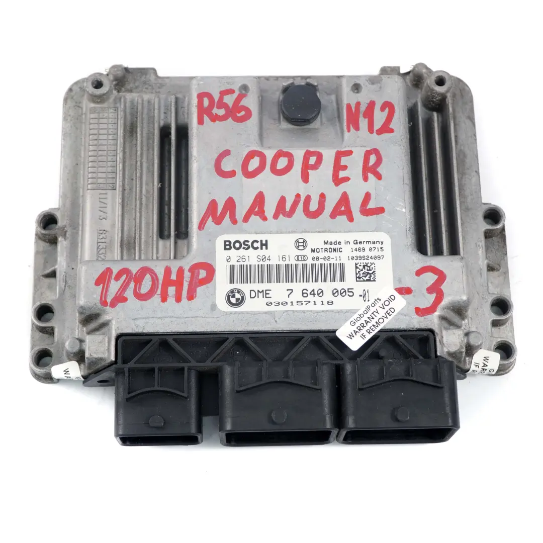 120HP ECU Kit Motor DME CAS3 Clave Manual para Mini Cooper R55 R56 N12 1.6 con número de pieza 7640005 Mini Cooper R55 R56 N12 1.6 120HP ECU Kit Motor DME CAS3 Clave Manual - SKU 7640005-3 - Número de pieza 7640005