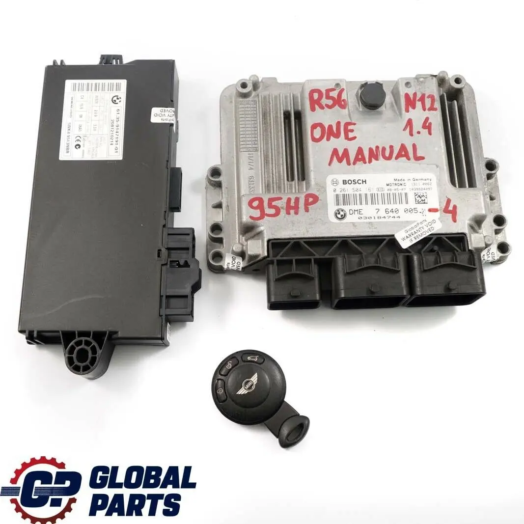 Mini One R55 R56 N12 1.4 95HP Petrol ECU Kit DME 7640005 CAS3 + Key Manual