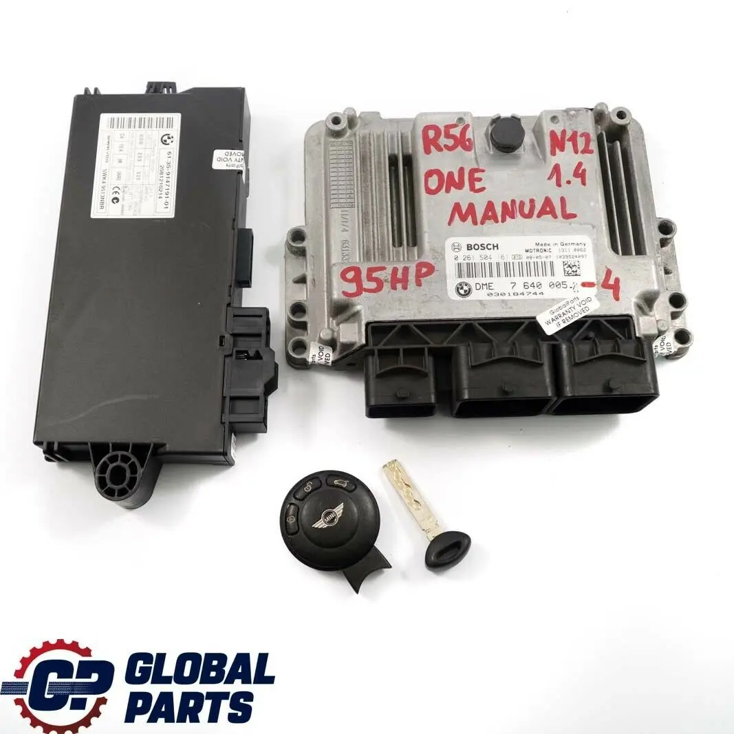 Mini One R55 R56 N12 1.4 95HP Petrol ECU Kit DME CAS3 + Key Manual - SKU 7640005-4 - Part number 7640005