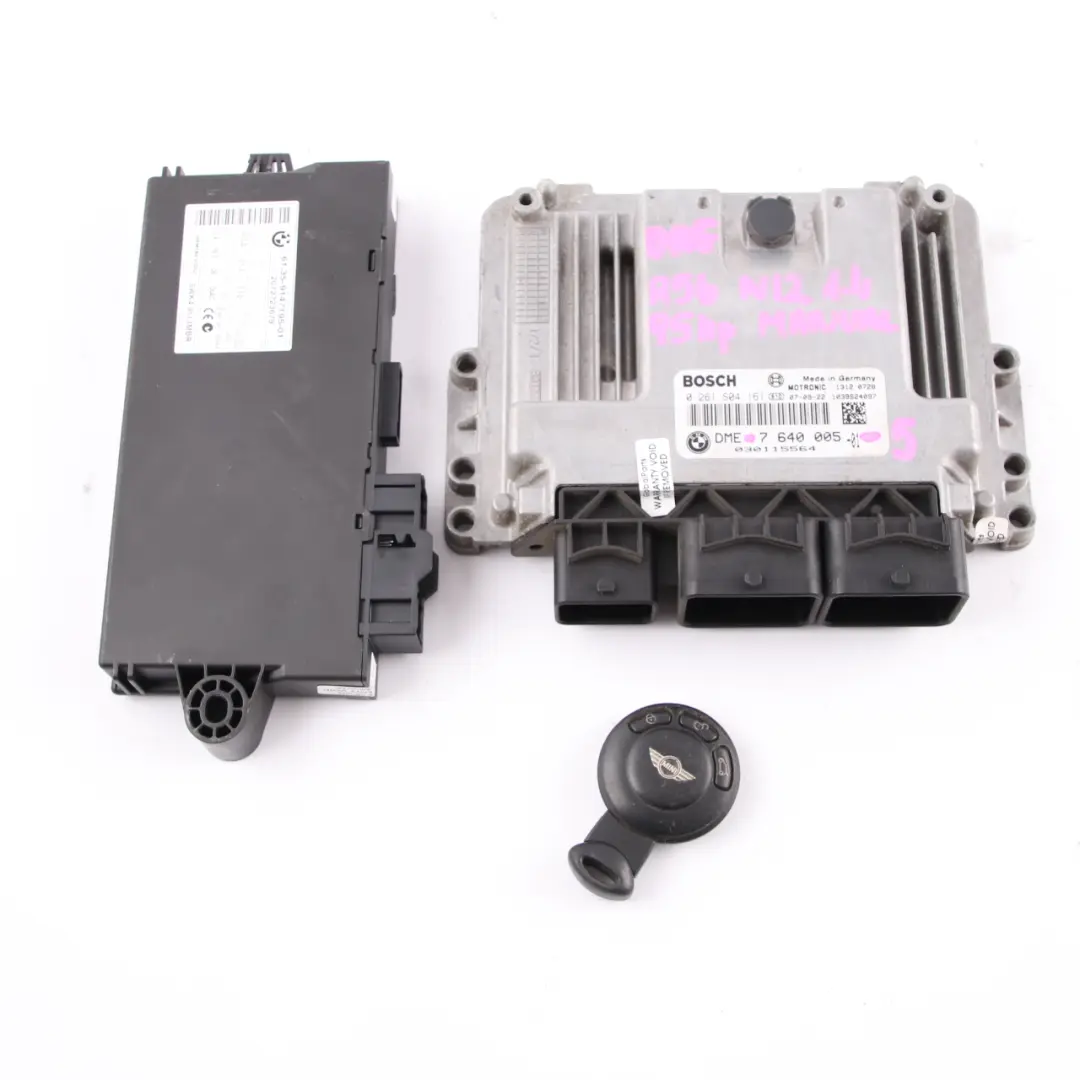 95HP ECU Kit Engine DME CAS3 + Key Manual to Mini One R55 R56 N12 1.4 with Part number 7640005 Mini One R55 R56 N12 1.4 95HP ECU Kit Engine DME CAS3 + Key Manual - SKU 7640005-5 - Part number 7640005