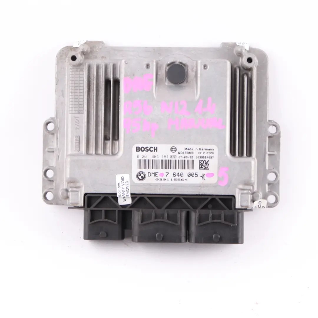 Mini One R55 R56 N12 1.4 95HP ECU Kit Engine DME CAS3 + Key Manual - SKU 7640005-5 - Part number 7640005