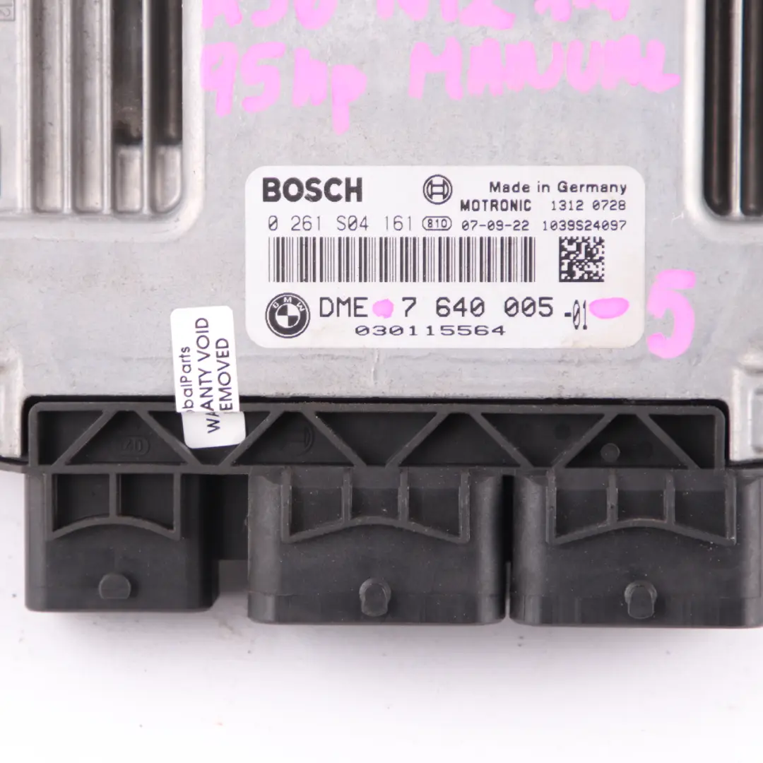 95HP Kit ECU Motor DME CAS3 Clave Manual para Mini One R55 R56 N12 1.4 con número de pieza 7640005 Mini One R55 R56 N12 1.4 95HP Kit ECU Motor DME CAS3 Clave Manual - SKU 7640005-5 - Número de pieza 7640005