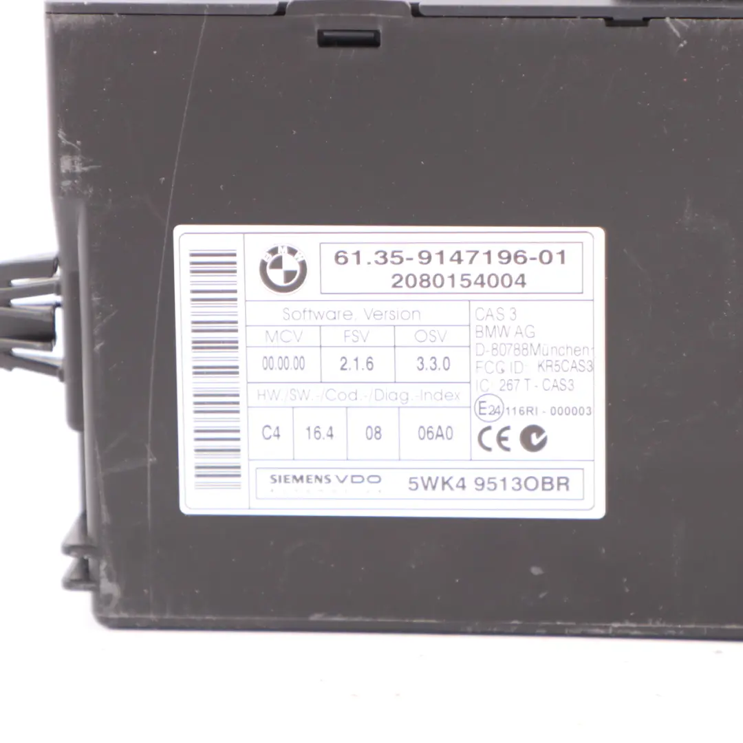 120HP Petrol ECU Kit DME CAS3 + Key Automatic to Mini Cooper R56 N12 1.6 with Part number 7640005 Mini Cooper R56 N12 1.6 120HP Petrol ECU Kit DME CAS3 + Key Automatic - SKU 7640005-6 - Part number 7640005