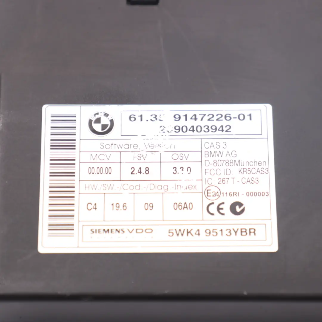 BMW E81 E87 LCI N43 116i 2.0 122HP ECU Control Unit Kit DME CAS3 + Keys - SKU 7640015-1 - Part number 7640015