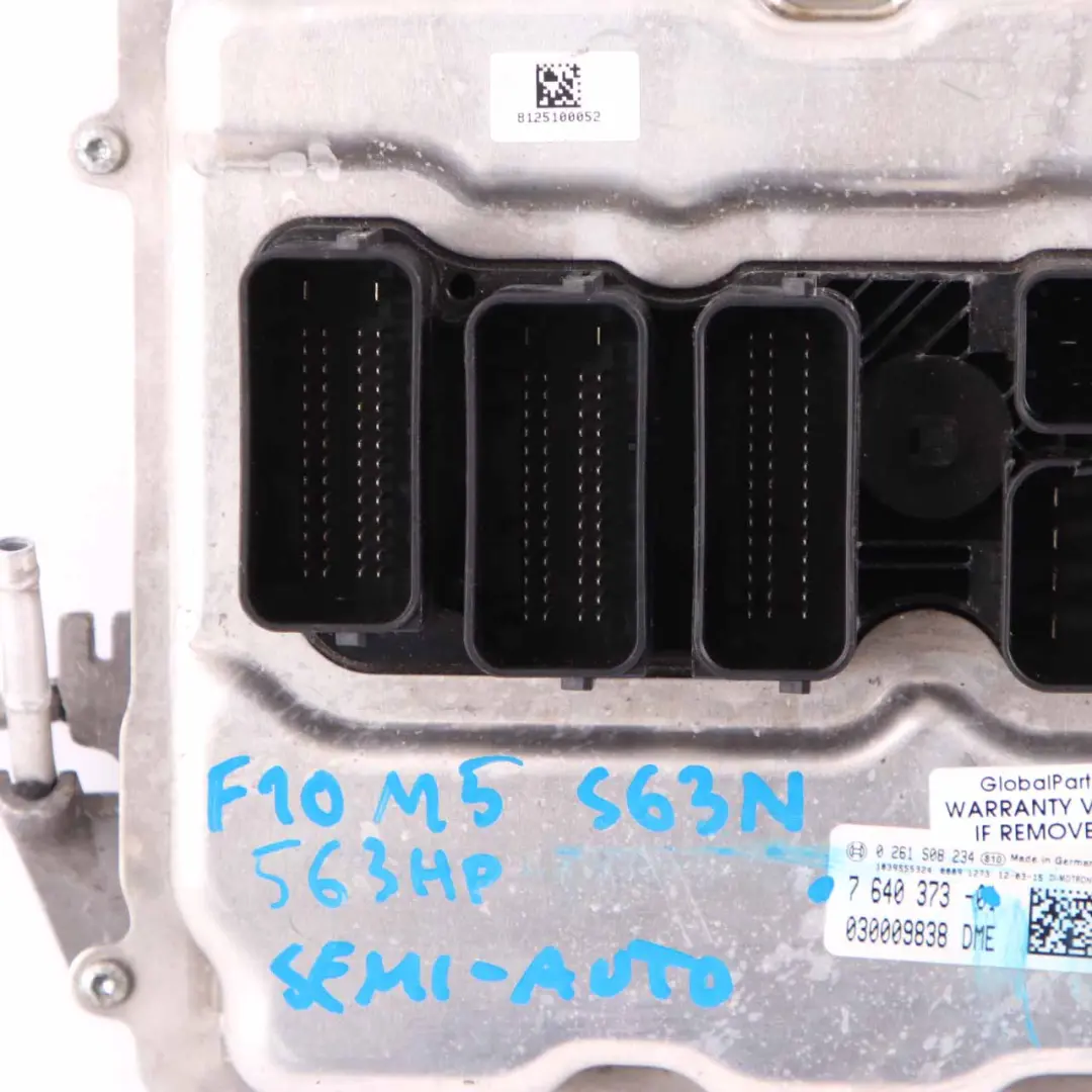 S63N 560HP ECU Engine Control Unit Module DME Dual Clutch to BMW F10 M5 with Part number 7640373 BMW F10 M5 S63N 560HP ECU Engine Control Unit Module DME Dual Clutch - SKU 7640373-1 - Part number 7640373