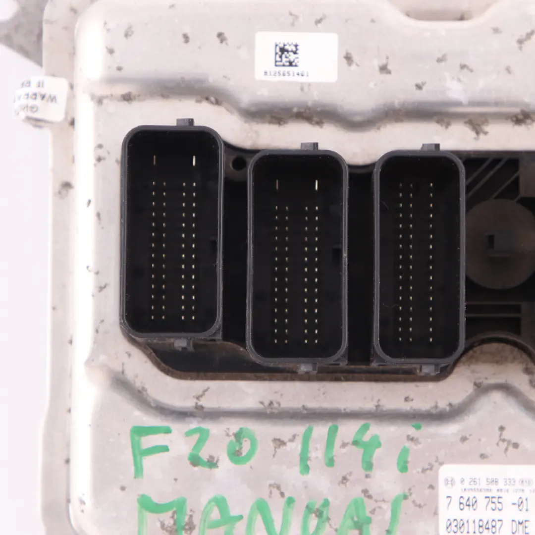 BMW F20 F21 114i N13 102HP Engine Control Unit Module ECU DME Manual - SKU 7640755-2 - Part number 7640755