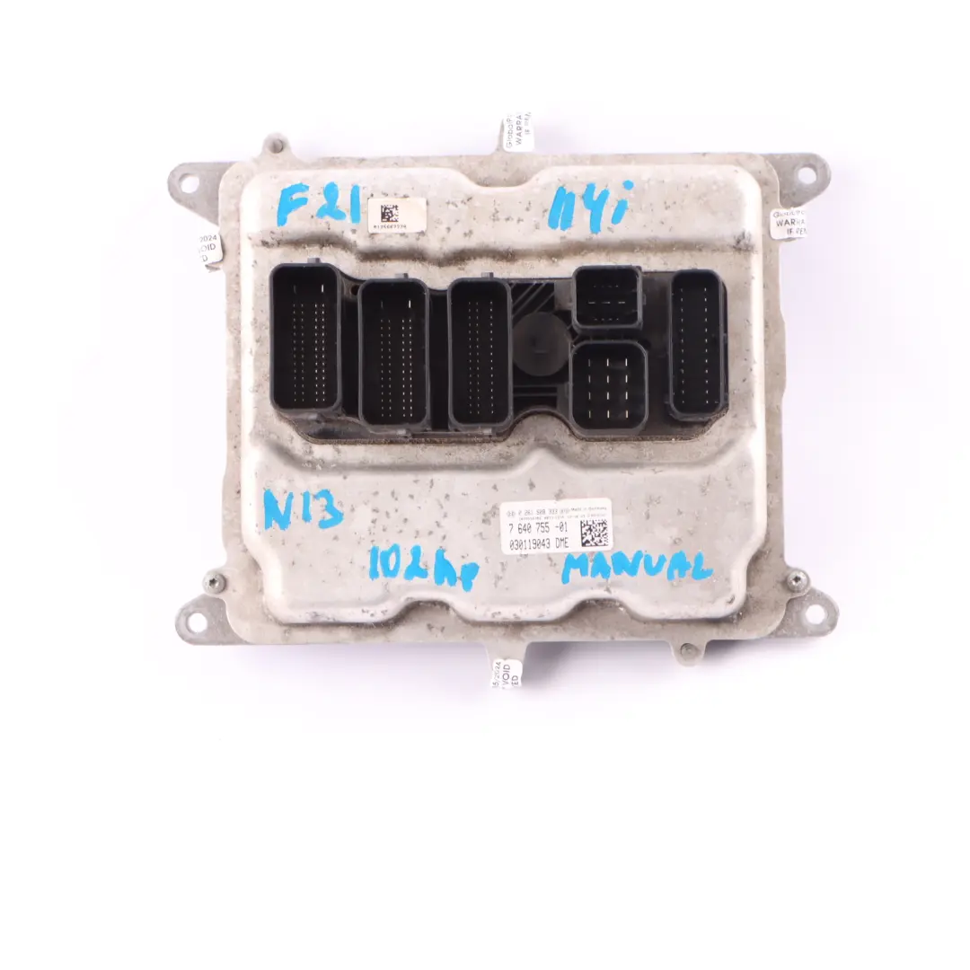 BMW F20 F21 114i N13 102HP Unité moteur ECU Kit DME Key FEM Manual - SKU 7640755-4 - Numéro de pièce 7640755