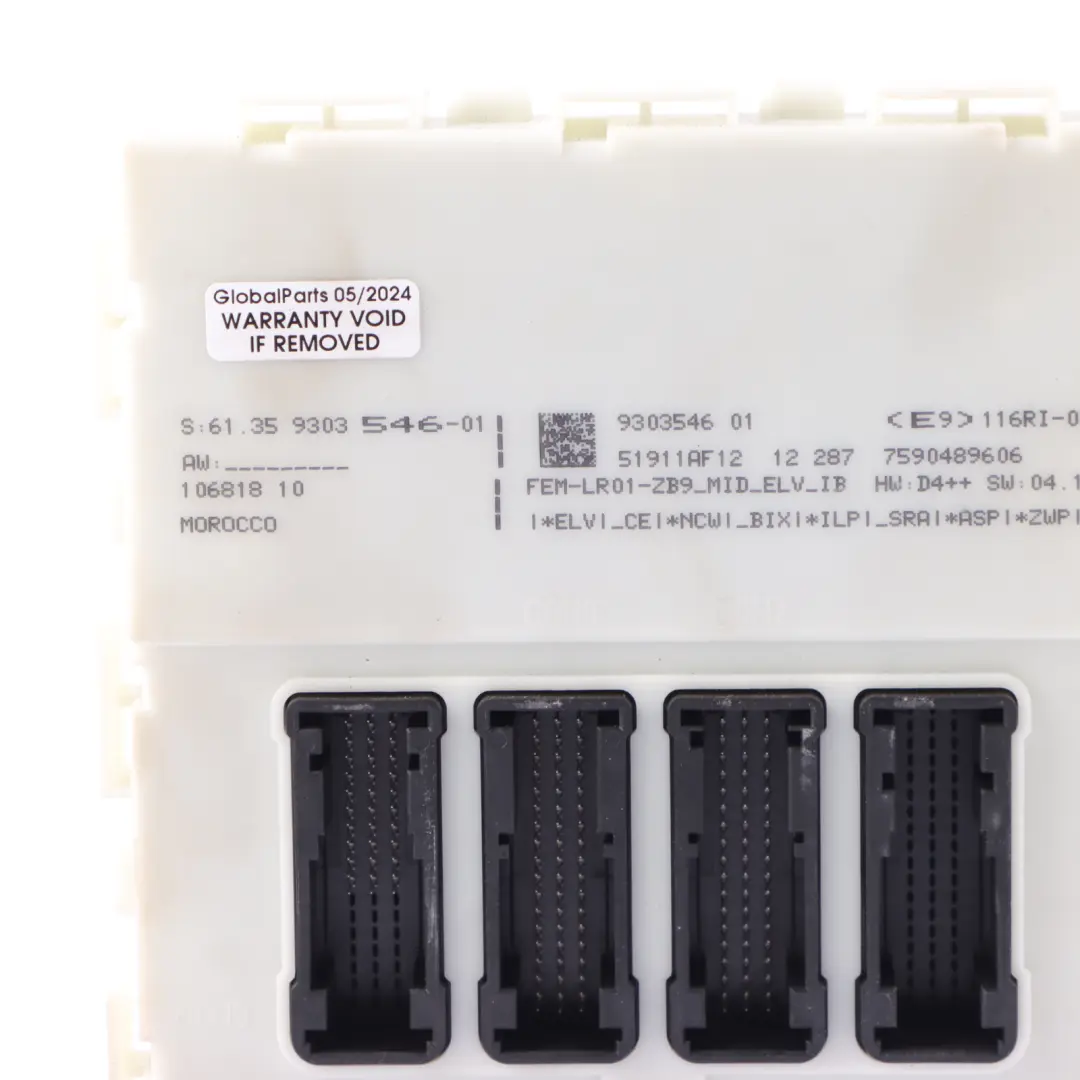 BMW F20 F21 114i N13 102HP Unité moteur ECU Kit DME Key FEM Manual - SKU 7640755-4 - Numéro de pièce 7640755