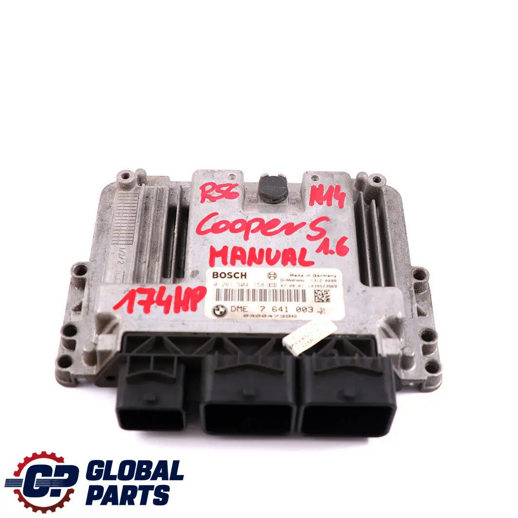Mini Cooper S R55 R56 N14 1.6 174HP ECU Kit DME CAS3 Key Manual - SKU 7641003-1 - Part number 7641003