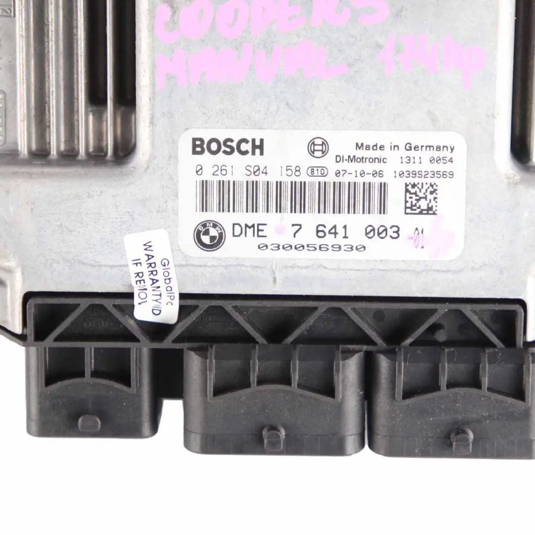 Mini Cooper S R55 R56 N14 1.6 174HP ECU Kit DME + CAS3 + Key Manual - SKU 7641003-6 - Part number 7641003