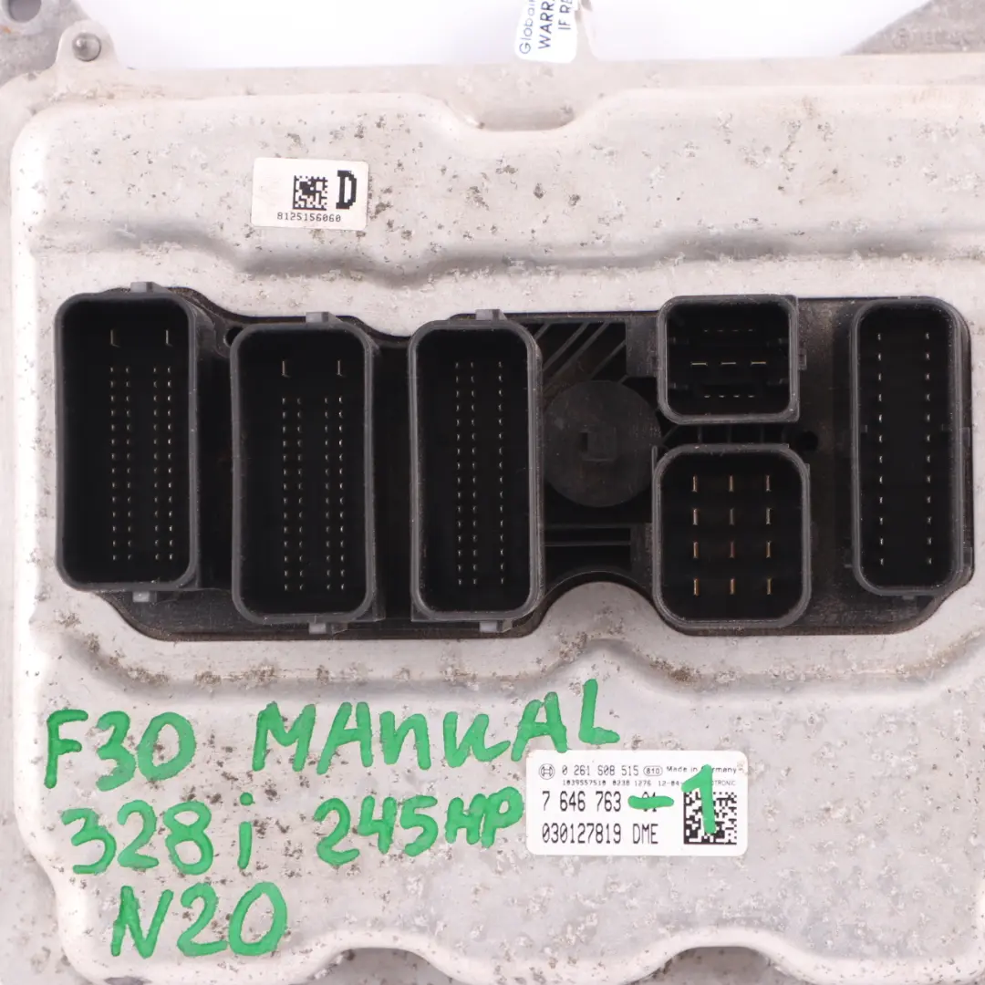 BMW F30 328i N20 245HP Engine Control Unit Module ECU Kit DME FEM Key - SKU 7646763-1 - Part number 7646763