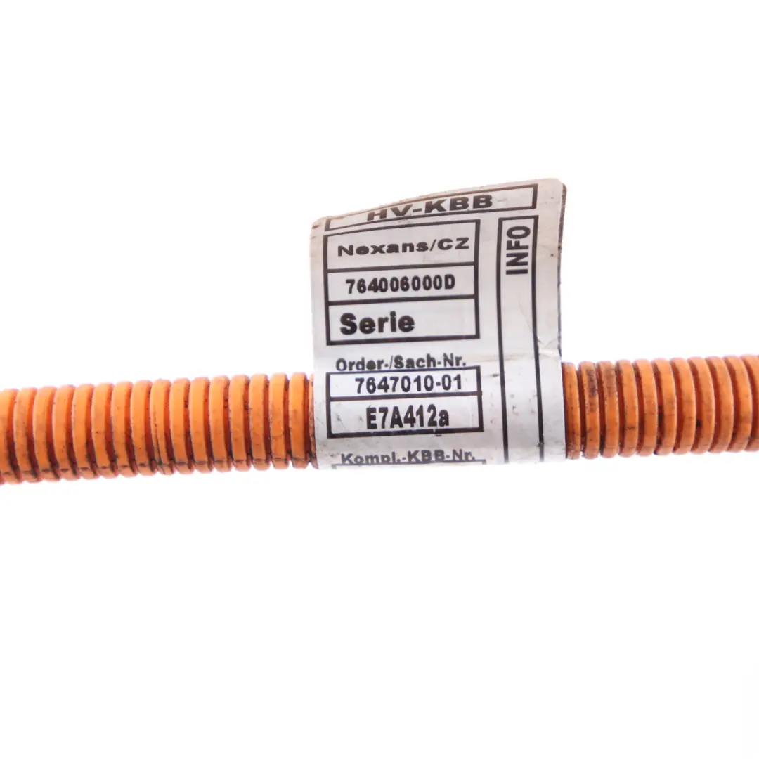 60Ah Electric Engine Wiring Cable Harness Compressor Motor to BMW i3 I01 with Part number 7647010 BMW i3 I01 60Ah Electric Engine Wiring Cable Harness Compressor Motor - SKU 7647010 - Part number 7647010