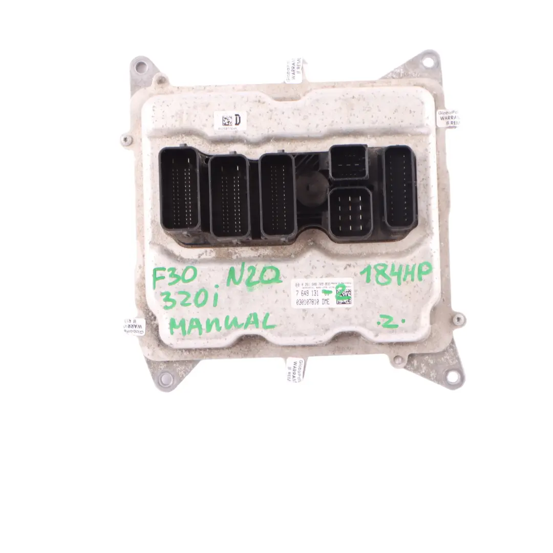 BMW F30 F31 320i N20 184HP ECU Control Unit Kit DME Key FEM Manual - SKU 7649131-2 - Part number 7649131
