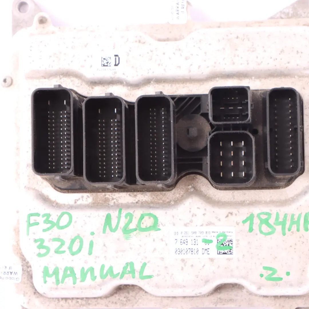 BMW F30 F31 320i N20 184HP ECU Control Unit Kit DME Key FEM Manual - SKU 7649131-2 - Part number 7649131