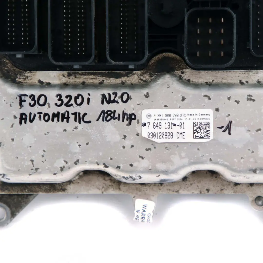 N20 184HP ECU Unidad Kit DDE Llave FEM Automático para BMW F30 F31 320I con número de pieza 7649131 BMW F30 F31 320I N20 184HP ECU Unidad Kit DDE Llave FEM Automático - SKU 7649131-1 - Número de pieza 7649131