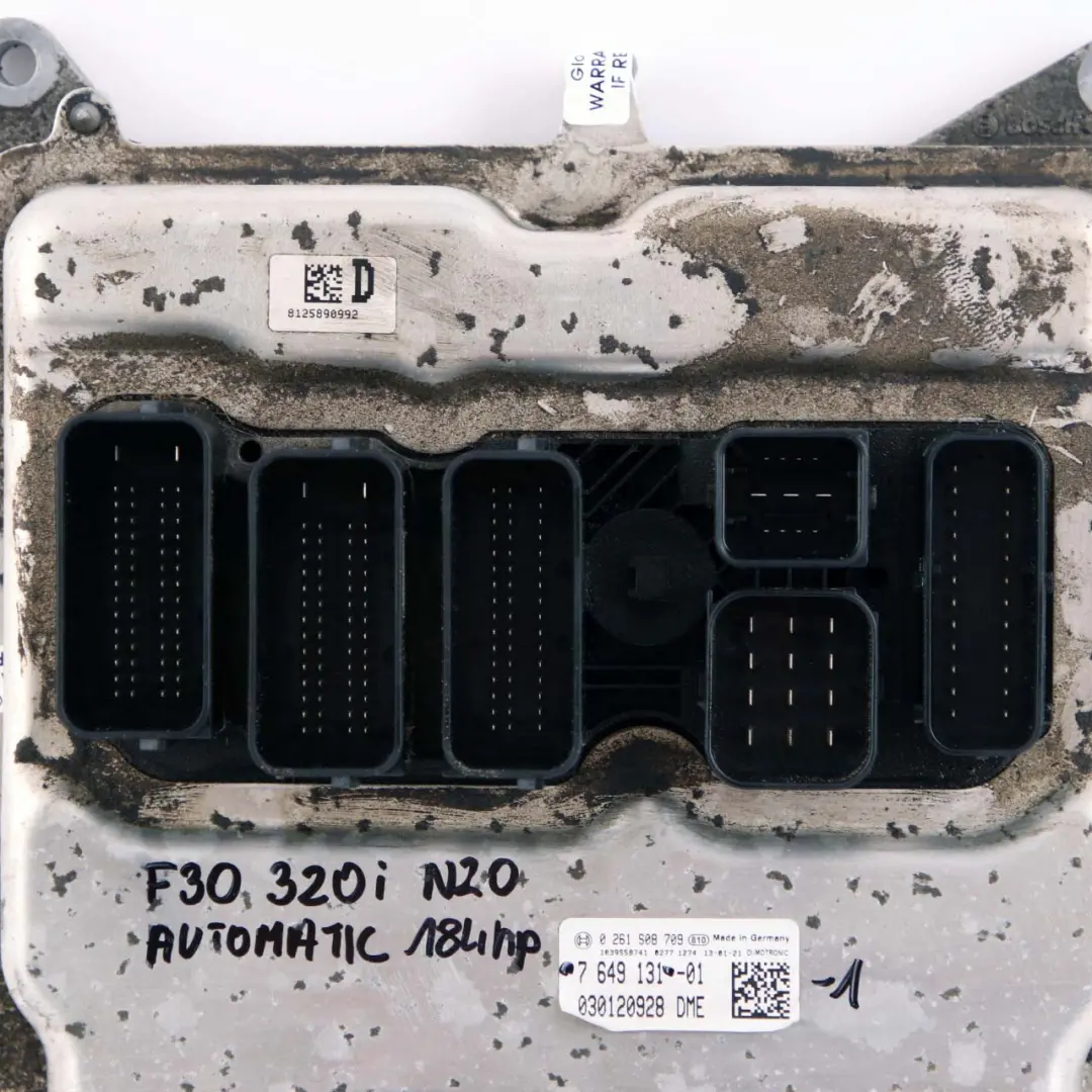 BMW F30 F31 320i N20 184HP ECU Control Unit Kit DDE Key FEM Automatic - SKU 7649131-1 - Part number 7649131