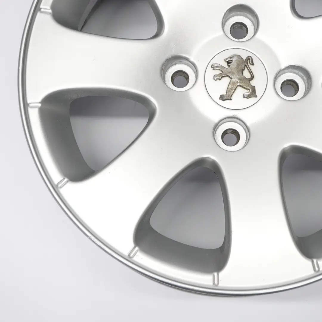 Peugeot Silver Alloy Wheel Rim 15" 6J ET:27 - SKU 7650-B-1 - Part number 7650-B