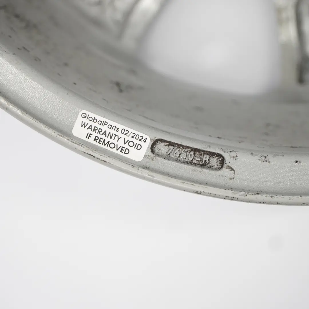 Peugeot Silver Alloy Wheel Rim 15" 6J ET:27 - SKU 7650-B-1 - Part number 7650-B